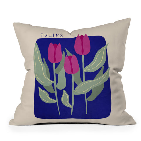 Viviana Gonzalez Tulips 03 Throw Pillow