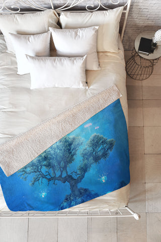 Viviana Gonzalez Underwater Tree Fleece Throw Blanket