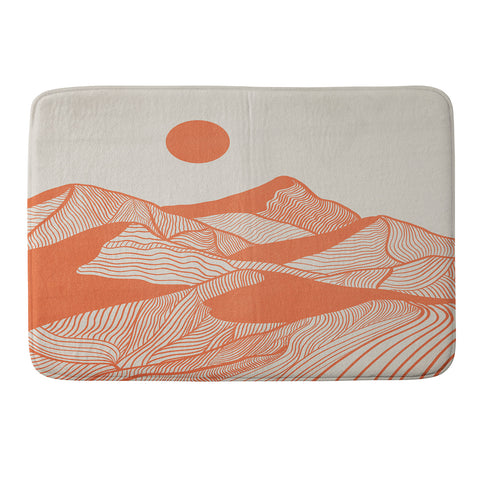 Viviana Gonzalez Vintage Mountains Line Art Memory Foam Bath Mat