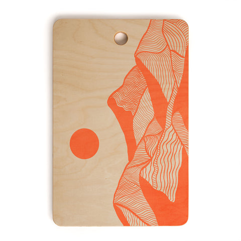 Viviana Gonzalez Vintage Mountains Line Art Cutting Board Rectangle