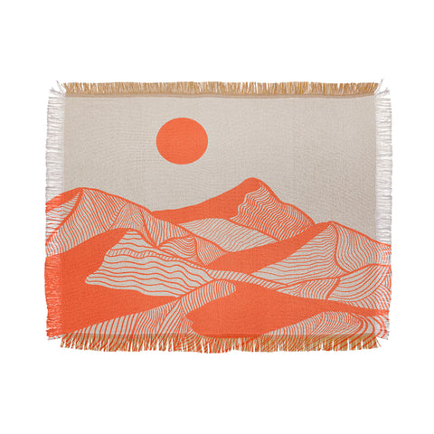 Viviana Gonzalez Vintage Mountains Line Art Throw Blanket