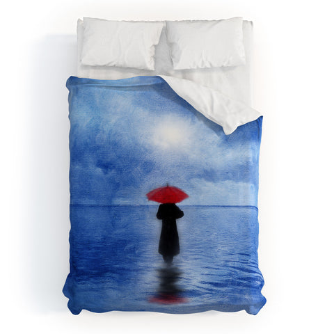Viviana Gonzalez Waiting In The Sea Duvet Cover