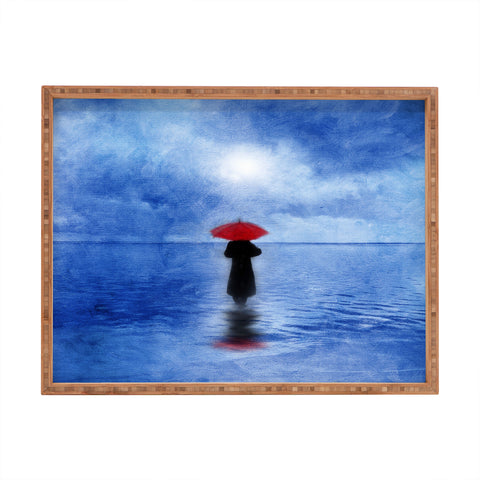 Viviana Gonzalez Waiting In The Sea Rectangular Tray