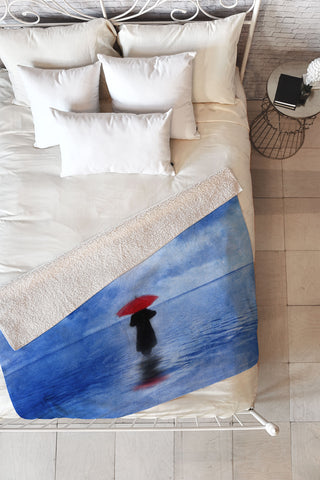 Viviana Gonzalez Waiting In The Sea Fleece Throw Blanket