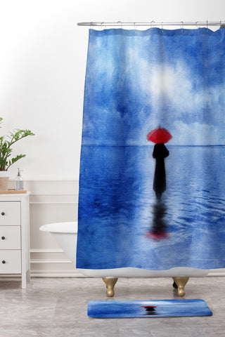 Viviana Gonzalez Waiting In The Sea Shower Curtain And Mat