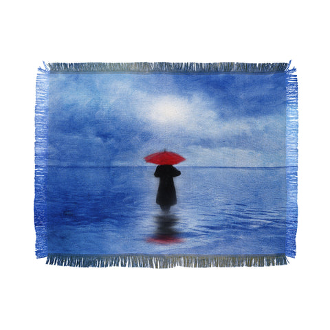 Viviana Gonzalez Waiting In The Sea Throw Blanket