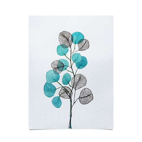 Viviana Gonzalez Watercolor ink leaves Poster