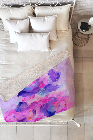 Viviana Gonzalez Watercolor Love 1 Fleece Throw Blanket