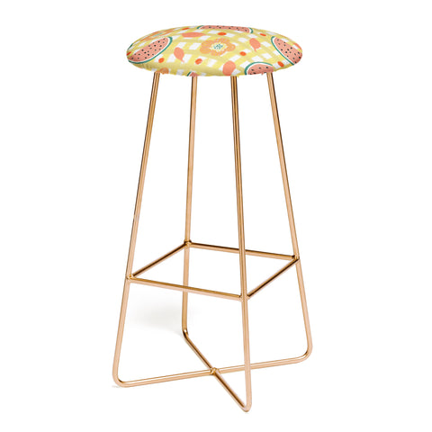Viviana Gonzalez Watermelon And Flowers Bar Stool