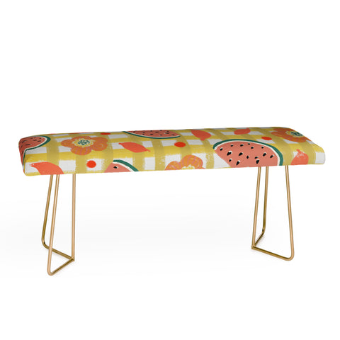 Viviana Gonzalez Watermelon And Flowers Bench