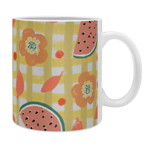 Viviana Gonzalez Watermelon And Flowers Coffee Mug