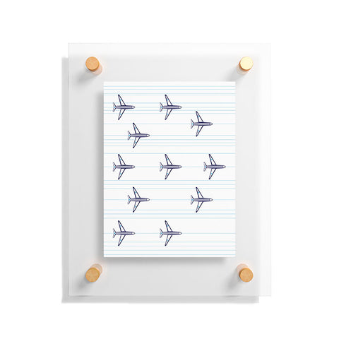 Vy La Airplanes And Stripes Floating Acrylic Print
