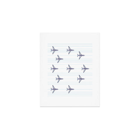 Vy La Airplanes And Stripes Art Print