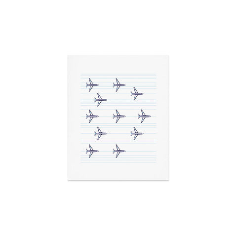 Vy La Airplanes And Stripes Art Print