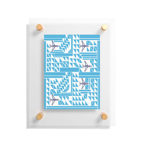Vy La Airplanes And Triangles Floating Acrylic Print