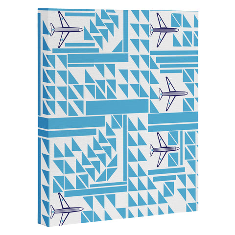Vy La Airplanes And Triangles Art Canvas
