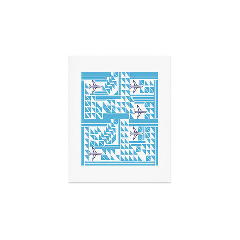 Vy La Airplanes And Triangles Art Print