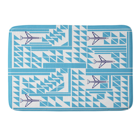 Vy La Airplanes And Triangles Memory Foam Bath Mat