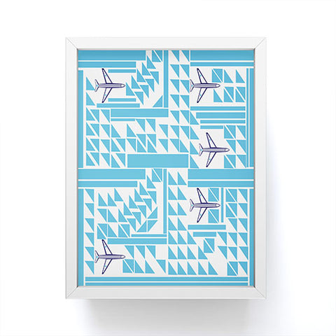 Vy La Airplanes And Triangles Framed Mini Art Print