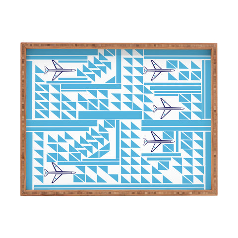 Vy La Airplanes And Triangles Rectangular Tray