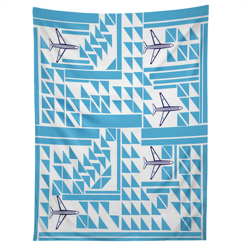 Vy La Airplanes And Triangles Tapestry