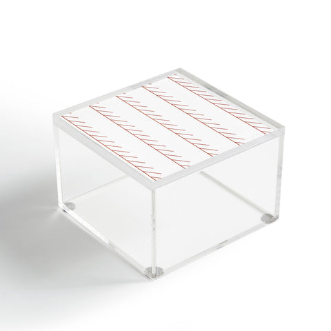 Vy La Angled Stitch Rust Acrylic Box
