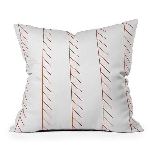 Vy La Angled Stitch Rust Throw Pillow