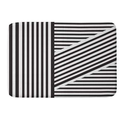 Vy La Black and White Everything Nice Memory Foam Bath Mat