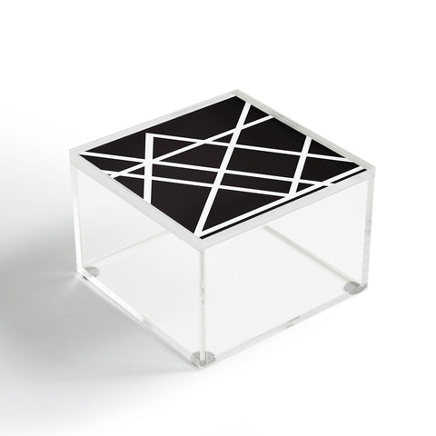 Vy La Black and White Lines Acrylic Box