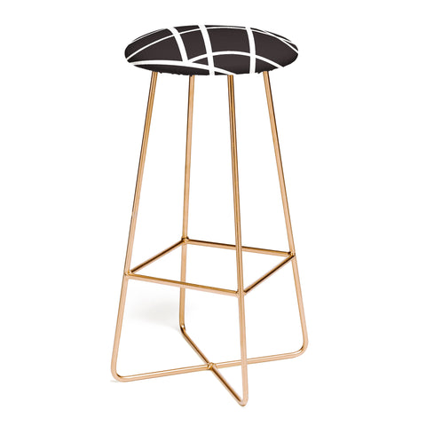 Vy La Black and White Lines Bar Stool