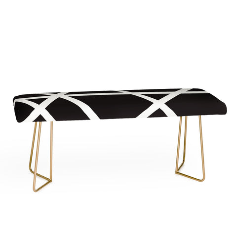 Vy La Black and White Lines Bench