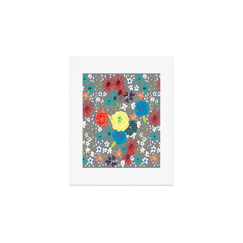 Vy La Bloomimg Love Gray Art Print