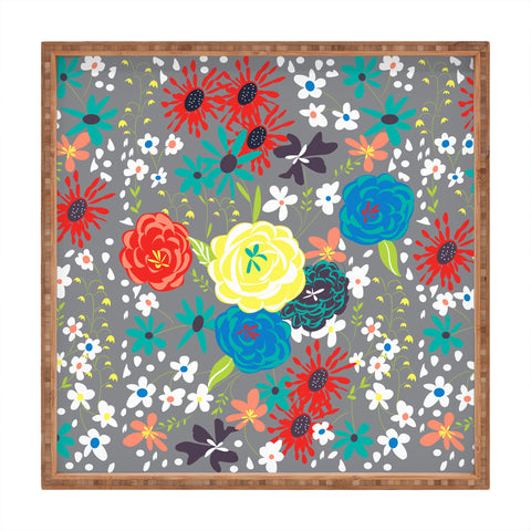 Vy La Bloomimg Love Gray Square Tray