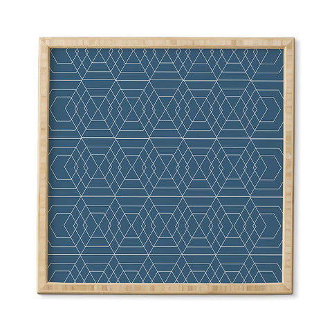 Vy La Blue Hex Framed Wall Art