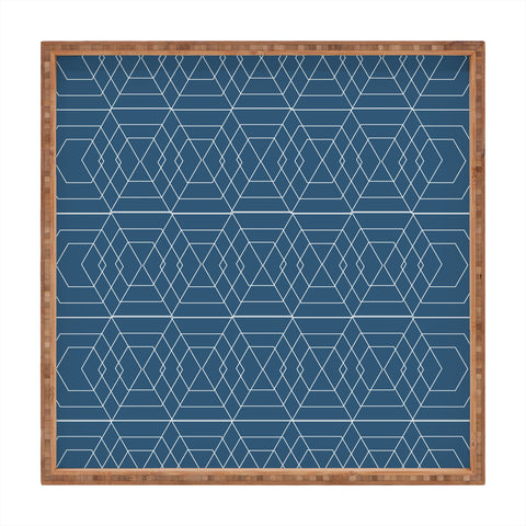 Vy La Blue Hex Square Tray