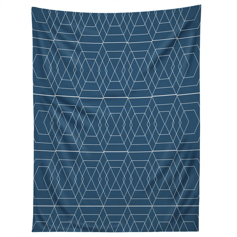 Vy La Blue Hex Tapestry