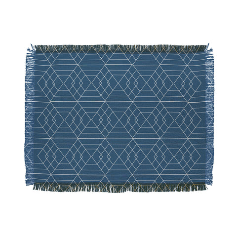 Vy La Blue Hex Throw Blanket