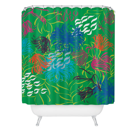 Vy La Bold Breezy Green Shower Curtain