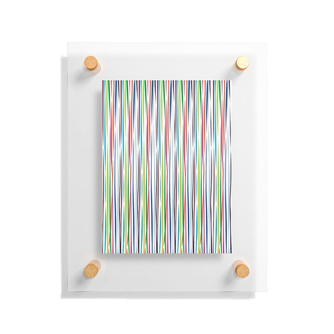 Vy La Bold Breezy Ribbons Floating Acrylic Print