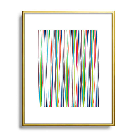 Vy La Bold Breezy Ribbons Metal Framed Art Print