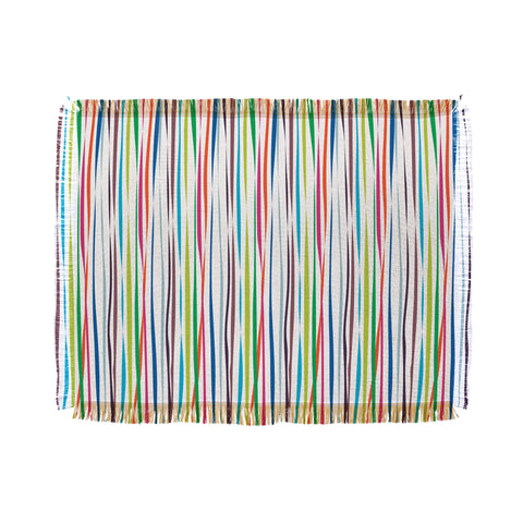 Vy La Bold Breezy Ribbons Throw Blanket