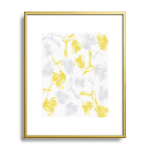 Vy La Bright Breezy Tulips Metal Framed Art Print