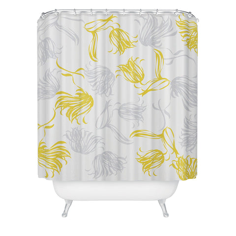 Vy La Bright Breezy Tulips Shower Curtain