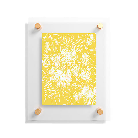 Vy La Bright Breezy Yellow Floating Acrylic Print