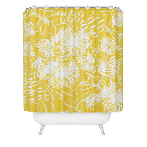 Vy La Bright Breezy Yellow Shower Curtain