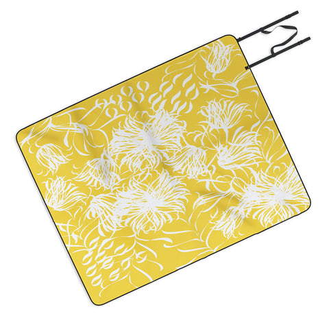 Vy La Bright Breezy Yellow Picnic Blanket