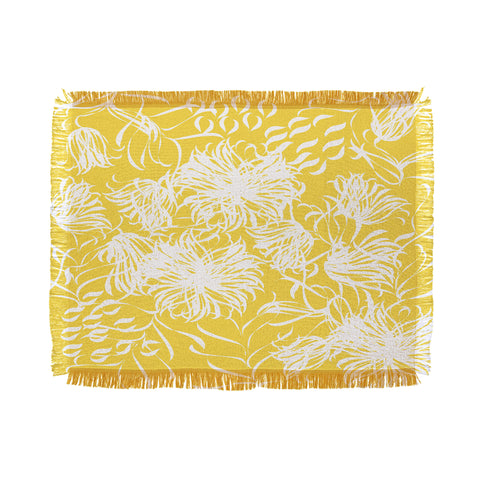 Vy La Bright Breezy Yellow Throw Blanket