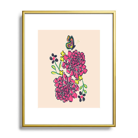 Vy La Budding Love Metal Framed Art Print