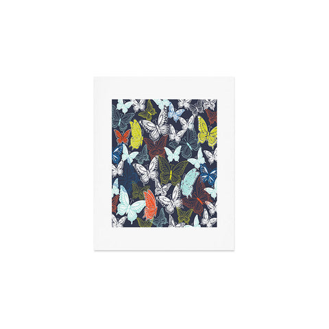 Vy La Butterfly Sky Navy Art Print