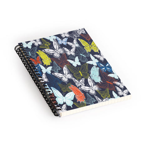 Vy La Butterfly Sky Navy Spiral Notebook